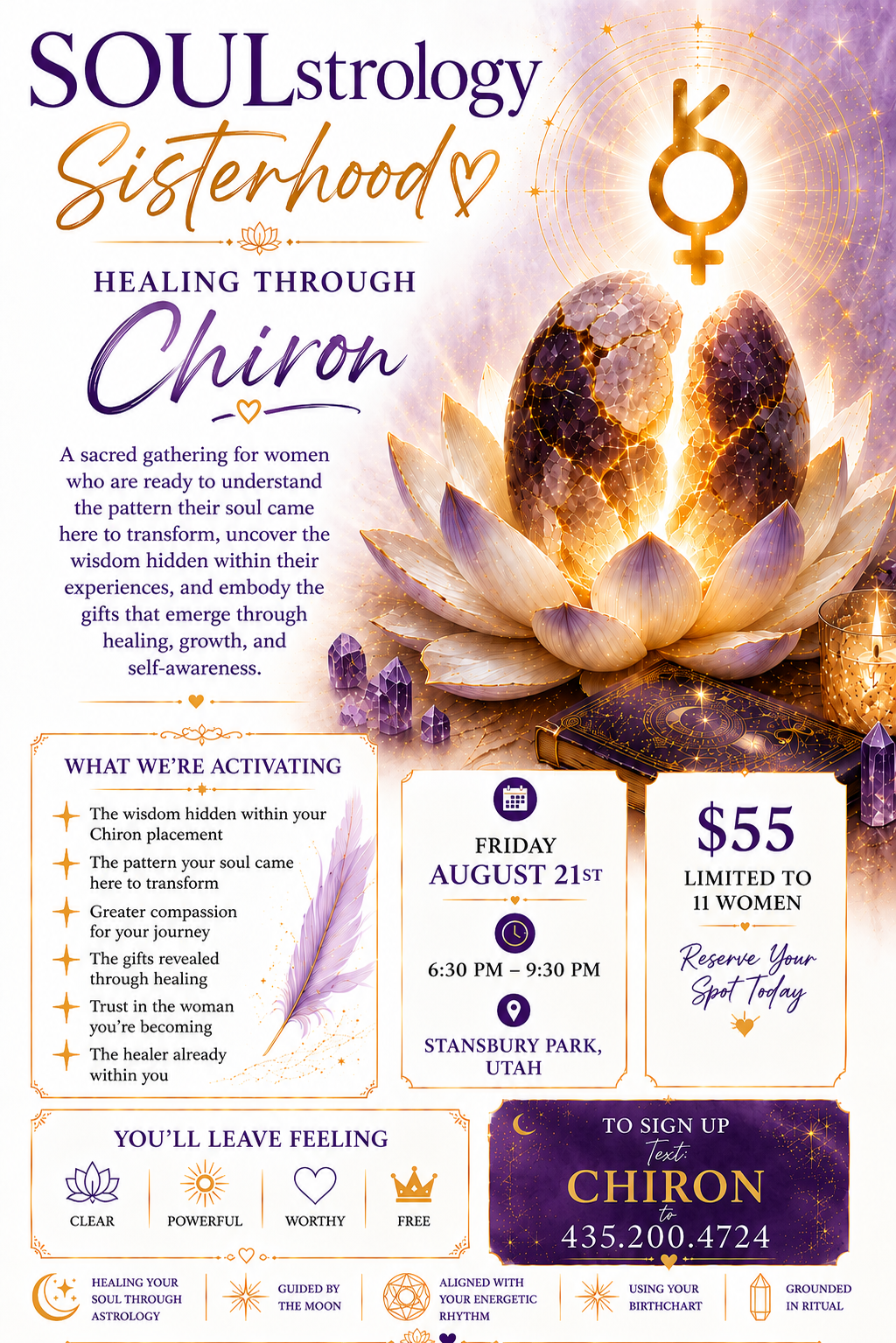 SOULstrology Sisterhood: Healing Through Chiron — August 15, 2026