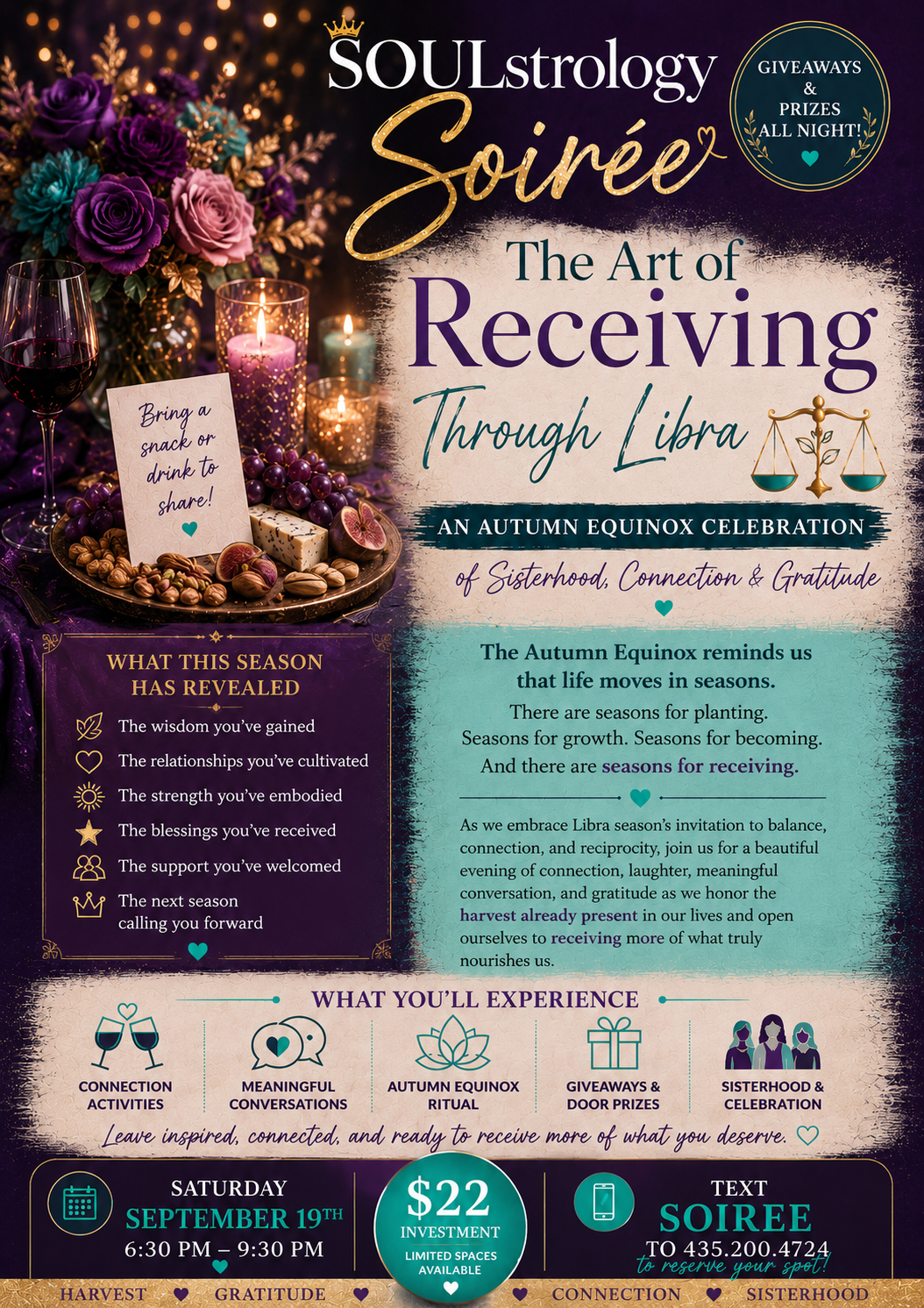 SOULstrology Soirée: The Art of Receiving Through Libra — September 19, 2026